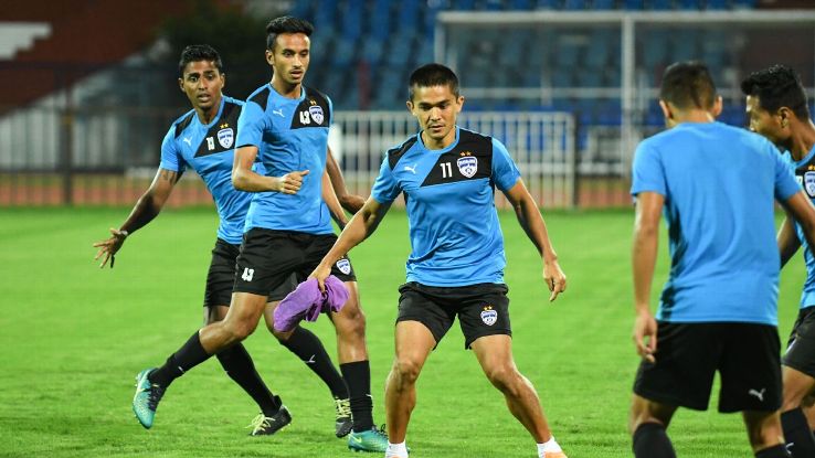 Bengaluru FC train ahead of the AFC Cup clash vs Altyn Asyr.