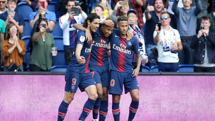 Edinson Cavani, Kylian Mbappe and Neymar all scored in the 2018-19 debut of 'MCN'.