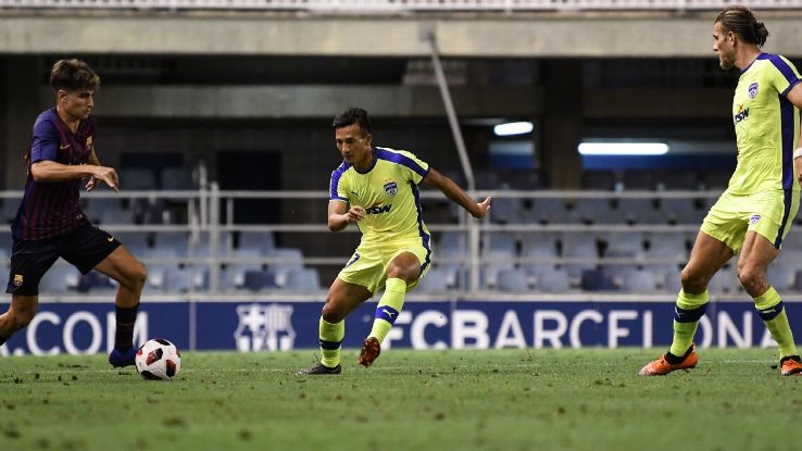 Chencho Gyeltshen (centre) was last season's I-League forward of the year.