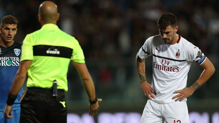 Alessio Romagnoli ruined a solid performance with a costly turnover that led to Empoli's penalty.