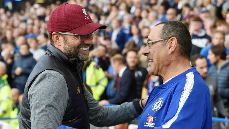 Jurgen Klopp and Maurizio Sarri had reason to look happy after Saturday's 1-1 draw that helped both Liverpool and Chelsea while also being great fun for the neutrals.