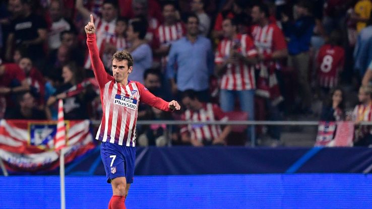 Atletico Madrid's Antoine Griezmann now has four goals and four assists in all competitions this season.