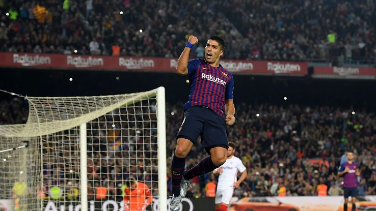 Luis Suarez turned in a vintage performance for Barcelona, scoring a goal and leading the line brilliantly against Sevilla.