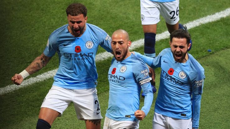 David Silva, center, was the architect and star of Man City's comprehensive derby victory capped by a one-of-a-kind goal.