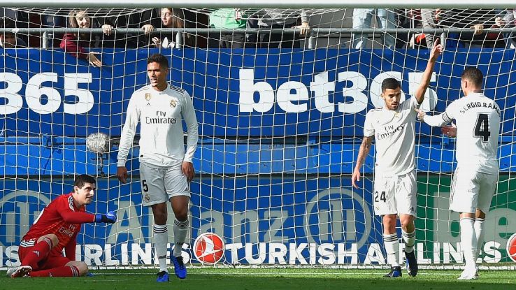 Real Madrid fell behind at Eibar to Gonzalo Escalante's 16th-minute goal 