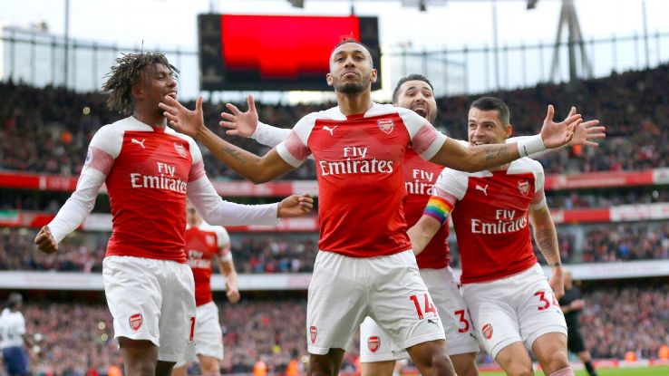 Pierre-Emerick Aubameyang and Arsenal were in a celebratory mood, as Arsenal took back North London with a resounding 4-2 win.