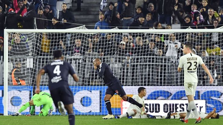 PSG dropped their first points of the season in Ligue 1, Bordeaux twice equalising after going down a goal.