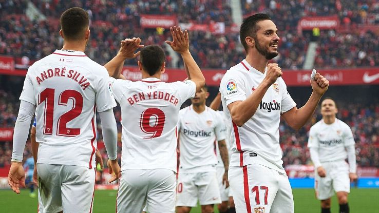 Pablo Sarabia scored Sevilla's second goal against Girona