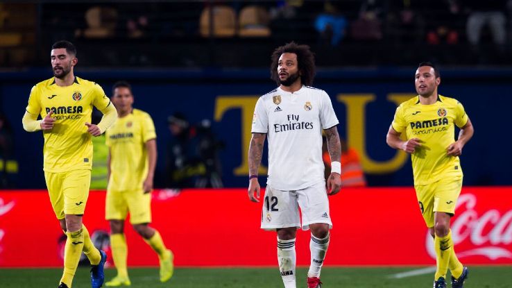 Real Madrid's Marcelo was given the runaround by exciting Villarreal teenager Samuel Chukwueze.