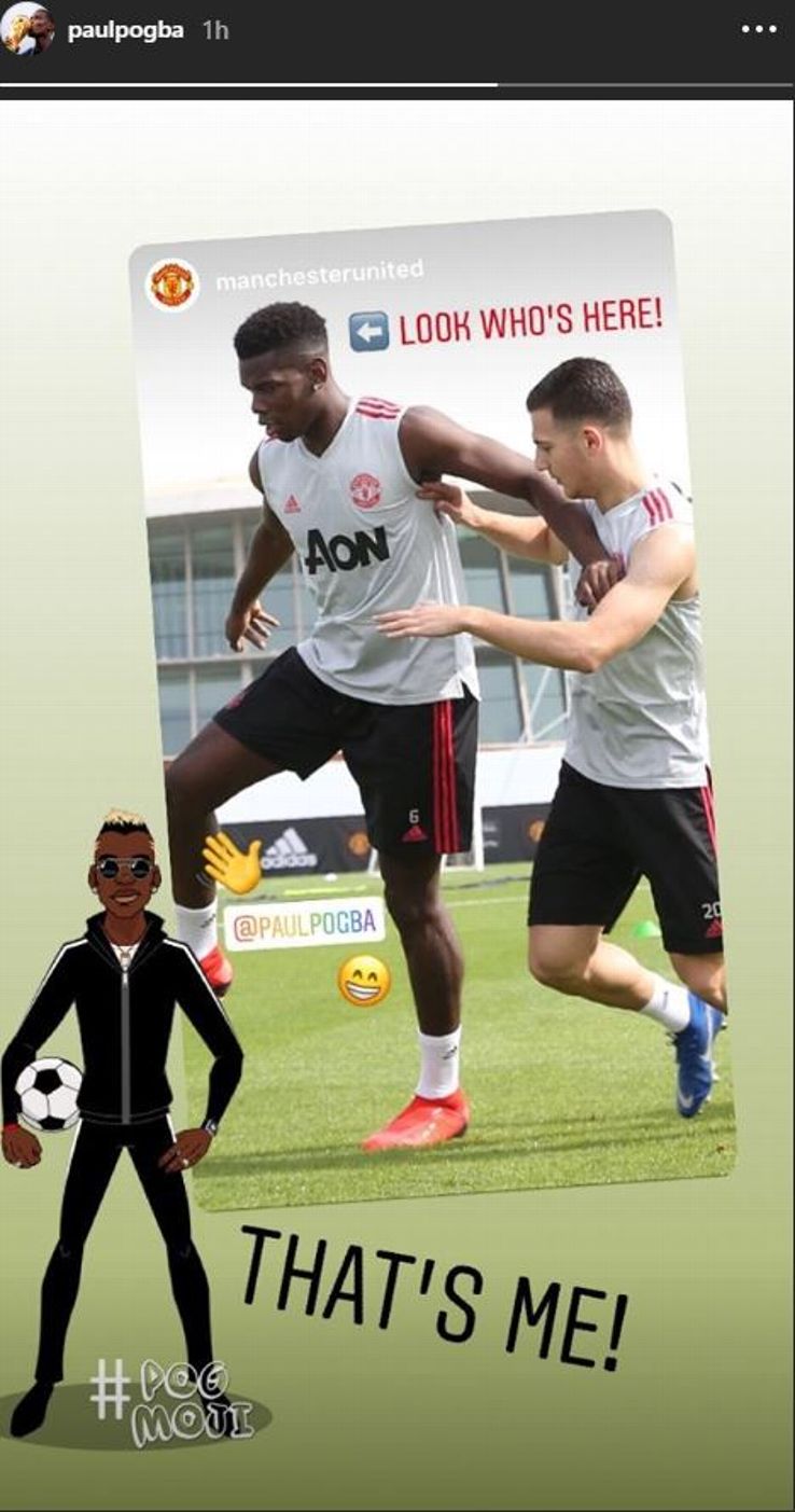 Paul Pogba posted on Instagram after arrivng in Dubai