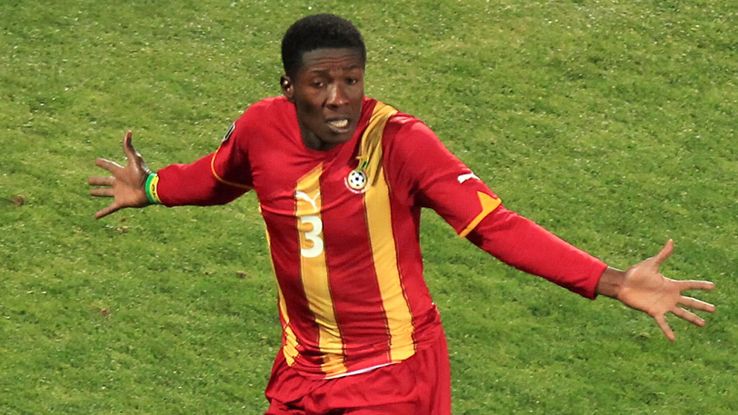 Asamoah Gyan will be looking to score in his third straight World Cup for Ghana.