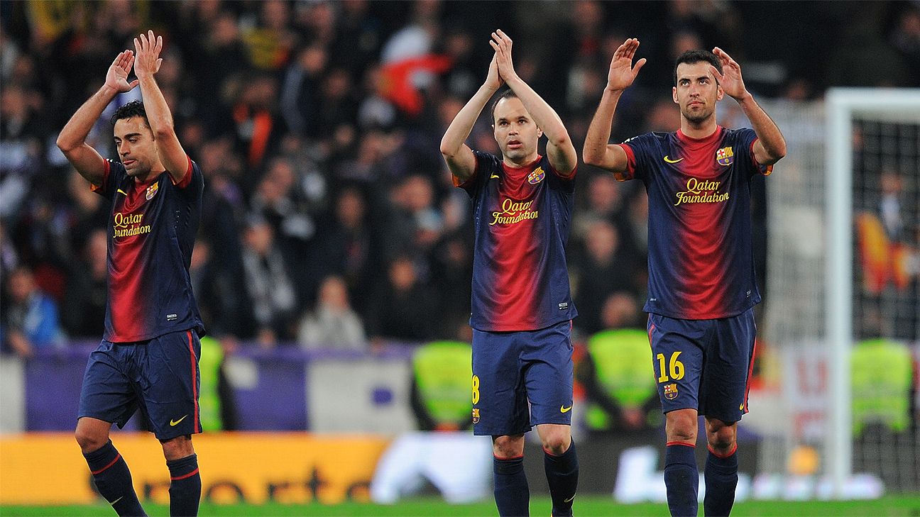 Barcelona's Sergio Busquets, Xavi and Andres Iniesta have no option but