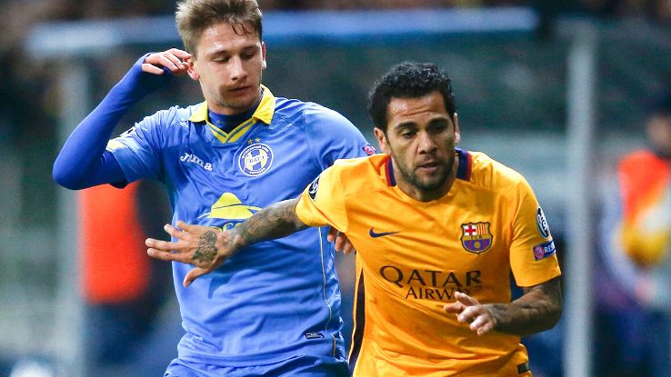 Dani Alves helped Barcelona secure their first clean sheet in nearly two months.