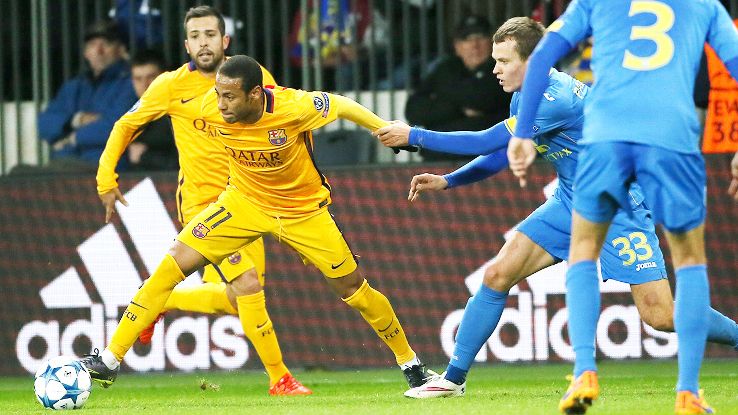 Neymar proved to be a handful for the BATE defence on Tuesday.