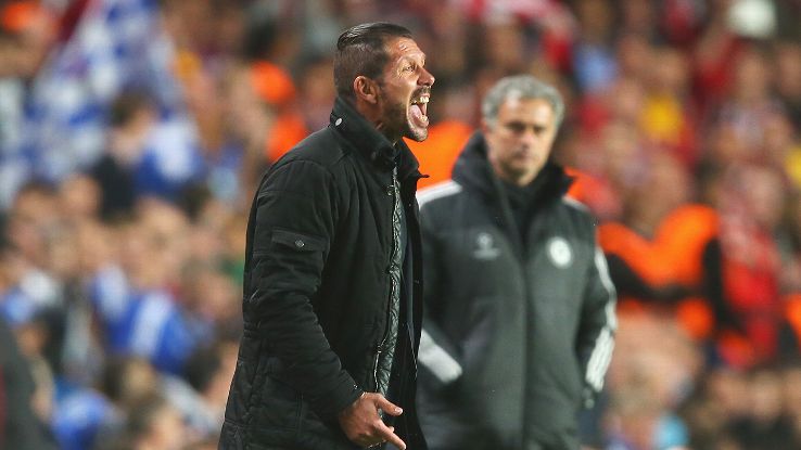 Diego Simeone got the better of Jose Mourinho in Atletico Madrid's 2013-14 Champions League semifinal victory over Chelsea.