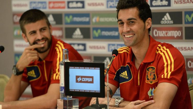 Gerard Pique and Alvaro Arbeloa