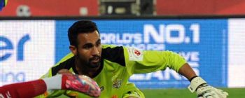 BFC goalkeeper Amrinder Singh. BFC goalkeeper Amrinder Singh.