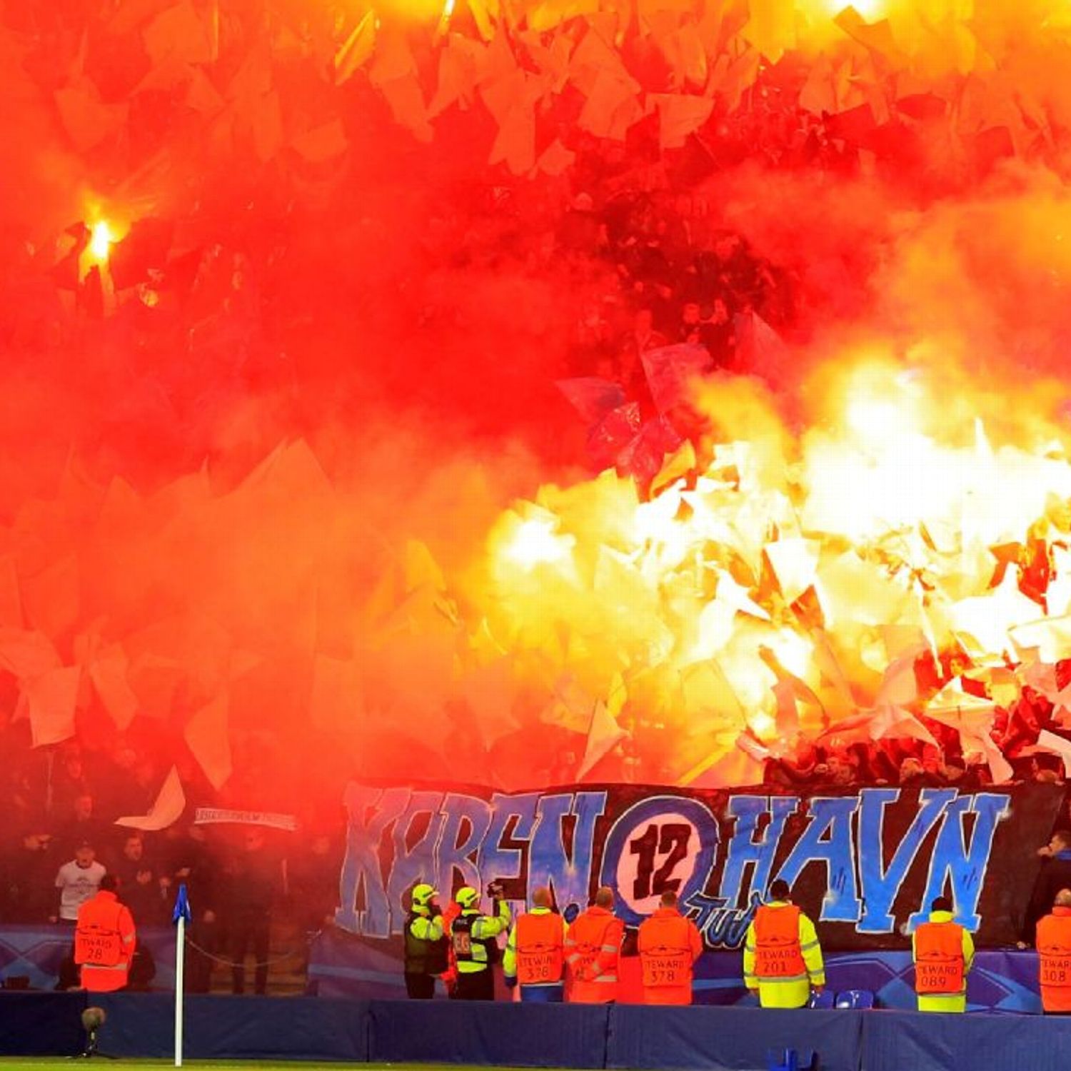 UEFA charges Copenhagen over fireworks in Champions League game at Leicester City