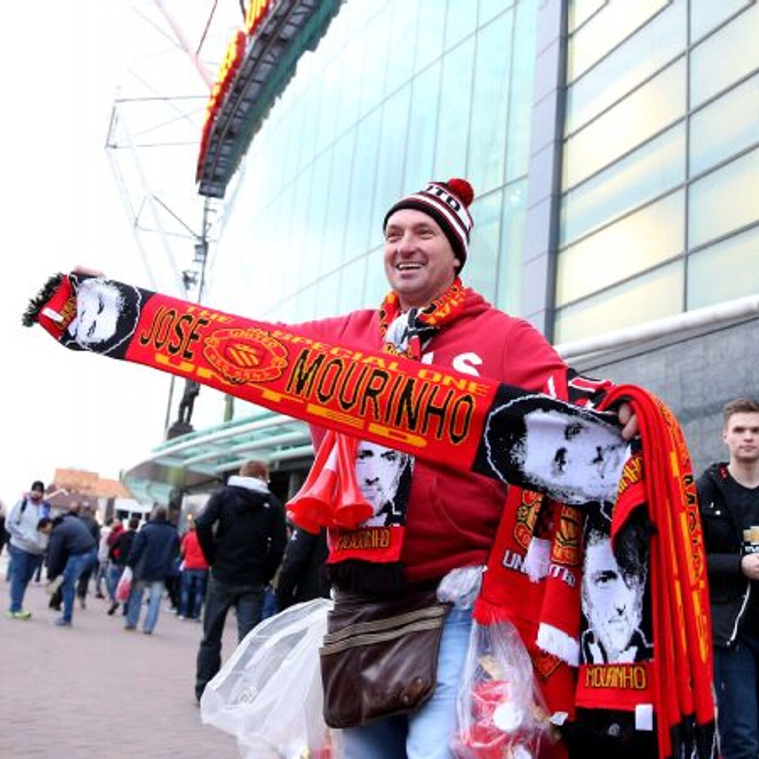 Manchester United Old Trafford used to plug Champions League
