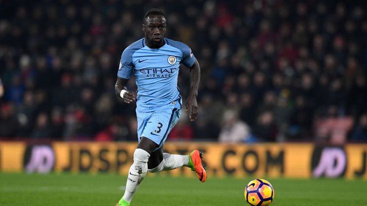Bacary Sagna in action for Manchester City.