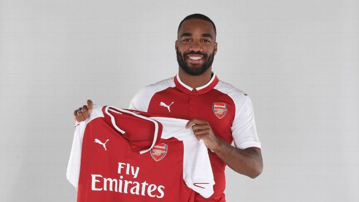 Alexandre Lacazette joined Arsenal from Lyon for a club-record transfer fee.
