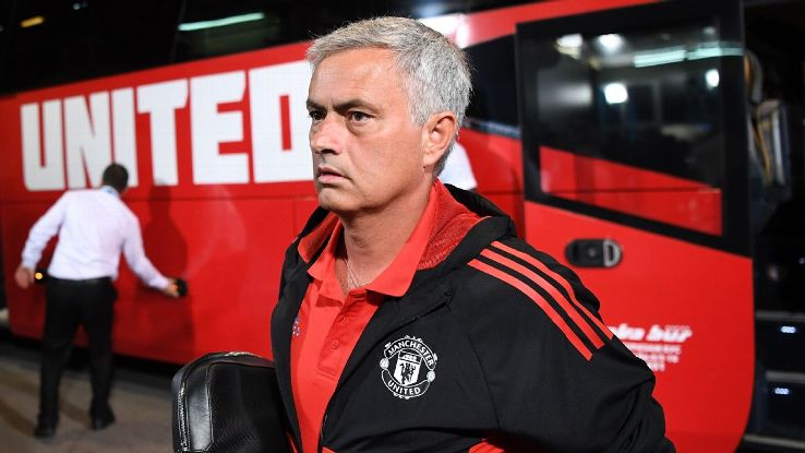 Jose Mourinho ahead of Manchester United's UEFA Super Cup game against Real Madrid.