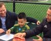 Timbers' Make-A-Wish keeper Derrick Tellez, 5, trains with team on Friday
