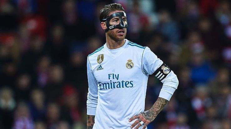 Sergio Ramos was sent off in Real Madrid's 0-0 draw with Athletic Bilbao.