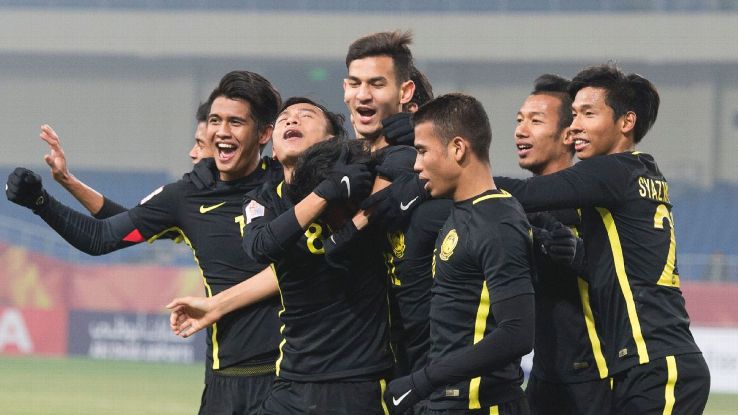 马来西亚U23与韩国2018庆祝进球“title =”马来西亚U23与韩国2018庆祝进球“> 
 
<figcaption>马来西亚预计不会参加亚足联U23锦标赛，更不用说推进到最后</figcaption></figure>
<p>仅仅以亚洲精英为特色的比赛就被认为是一个巨大的突破，当马来西亚人藐视人们的期望，并且准备不足时，<a href=