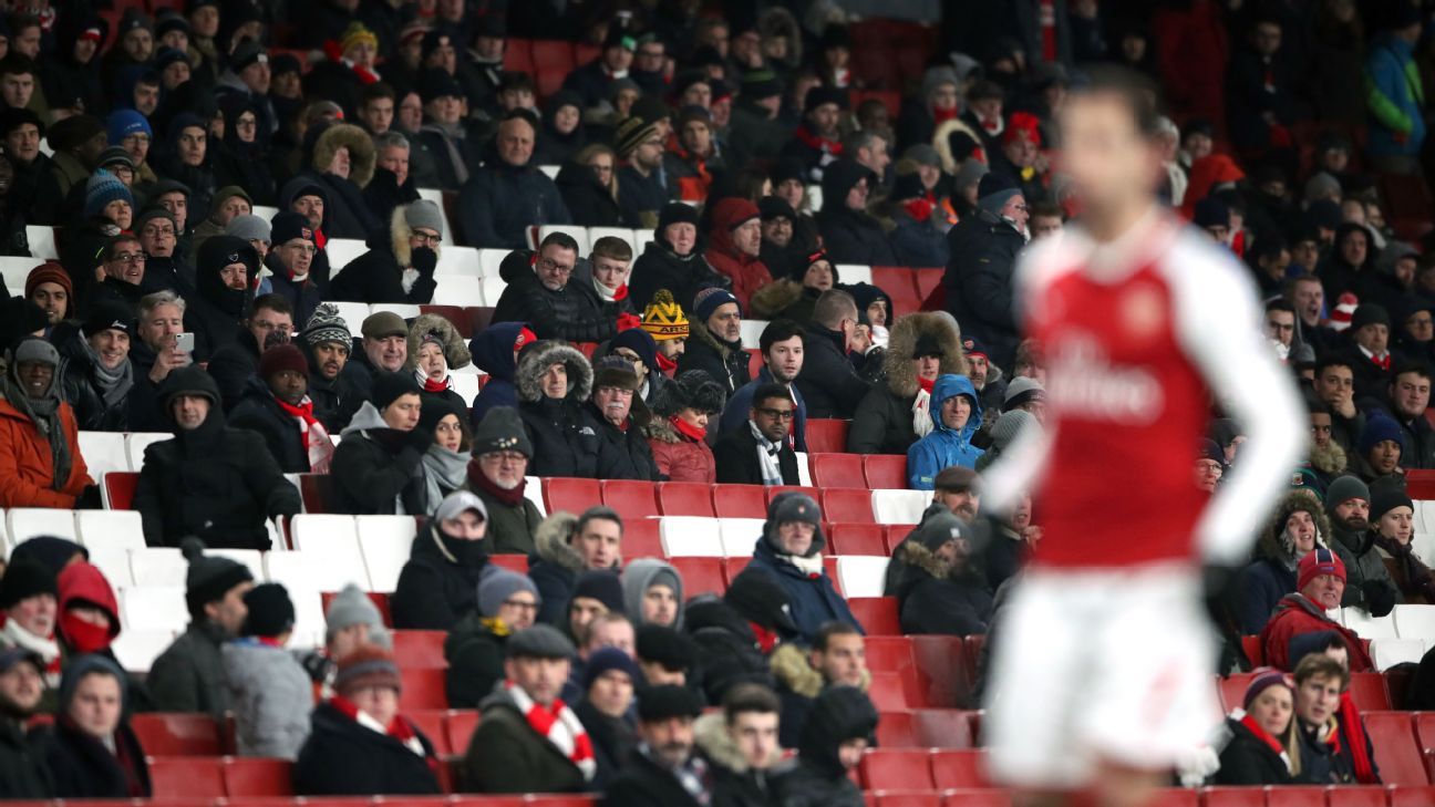 Arsenal's Arsene Wenger not concerned by empty seats, low attendance