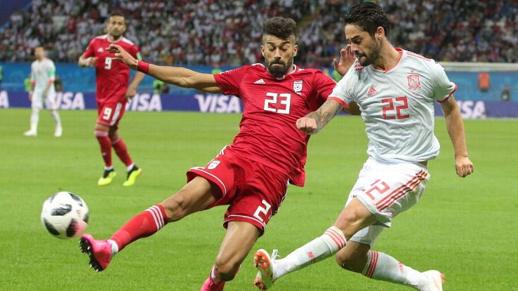 Isco was at the heart of Spain's brightest attacking moves though it took a lucky goal to defeat Iran.