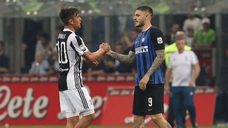 Paulo Dybala, left, and Mauro Icardi, right, are the future of both Juventus and Inter. How will the pair fare on Friday night?