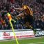 Hull's David Meyler celebrates his goal against Liverpool.