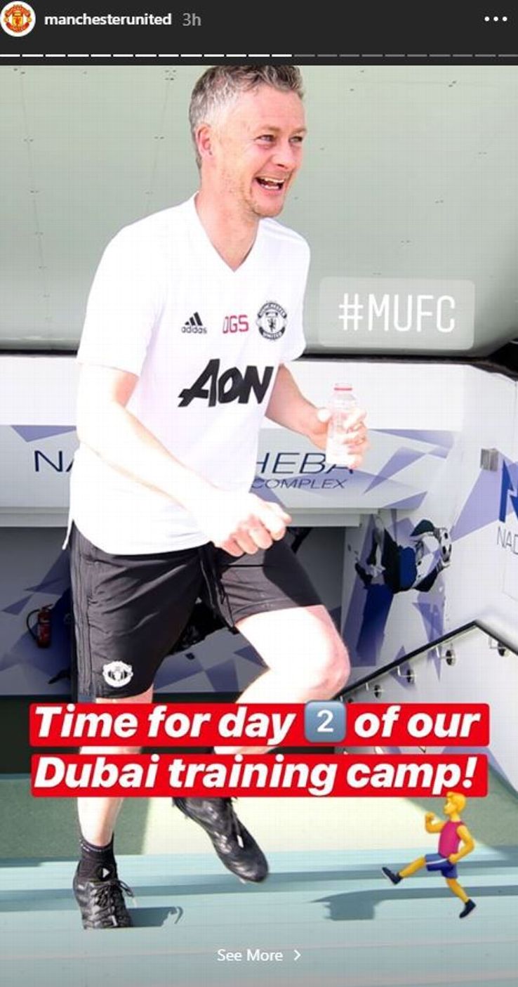 Ole Gunnar Solskjaer at Manchester United's training camp in Dubai Ole Gunnar Solskjaer at Manchester United's training camp in Dubai