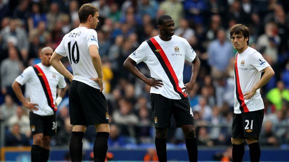 Manchester City threw away a lead as they went down to a 2-1 defeat to Everton