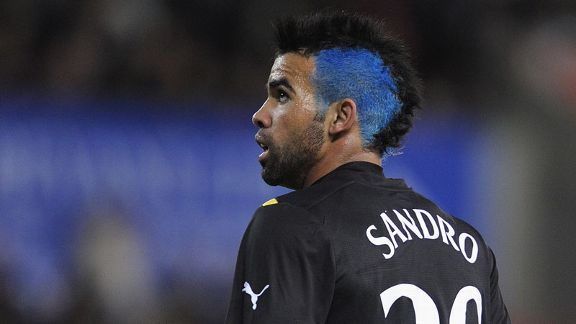 Sandro sported an interesting haircut for Tottenham's Carling Cup clash with Stoke