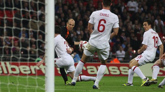 Arjen Robben third goal Netherlands v England 