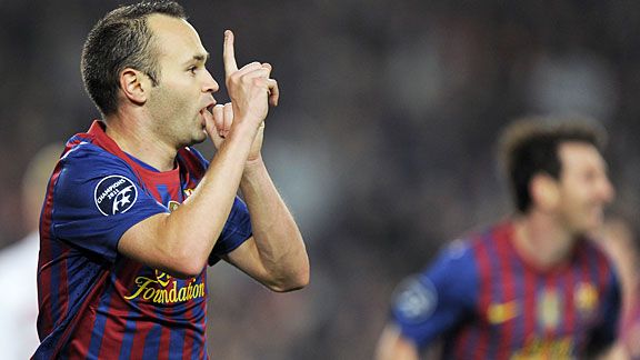 Andres Iniesta made it look easy when scoring Barcelona's third goal against Milan.
