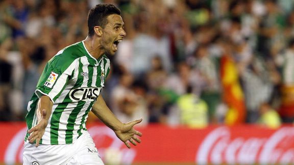 Ruben Castro Real Betis celeb v Barcelona 