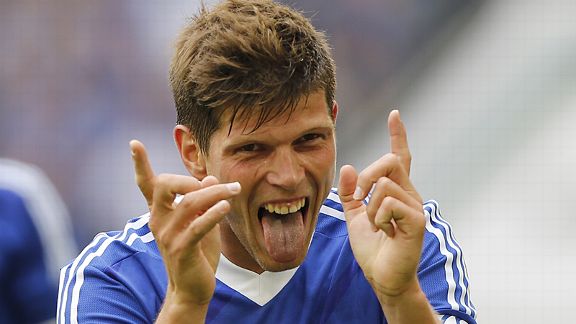 Klaas-Jan Huntelaar celebrates