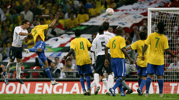 England Brazil first goal at Wembley