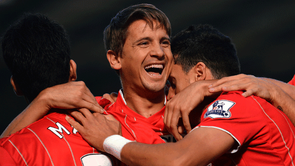 Gaston Ramirez celebrates