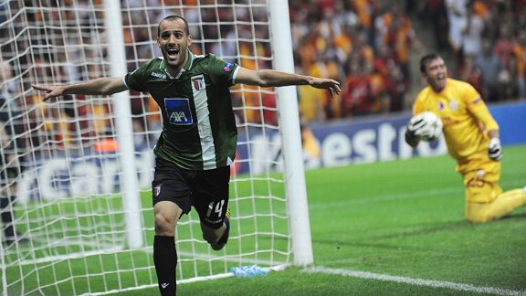 Ruben Micael celebrates his goal against Galatasaray