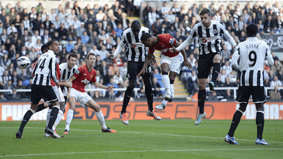 Patrice Evra goal Man Utd v Newcastle