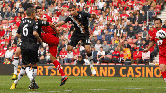 Southampton Jose Fonte second goal v Fulham 