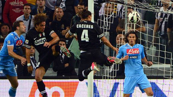 Martin Caceres nodded Juventus in front.