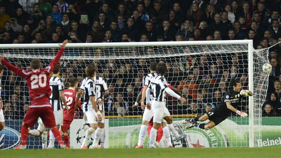 Nordsjaelland Mikkel Beckmann goal v Juventus