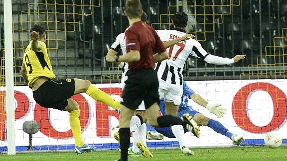 Raul Marcelo Bobadilla scores one of his three goals in Young Boys' fine win over Udinese