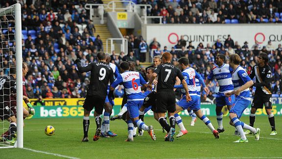 Hal Robson-Kanu scores an equaliser to give Reading a share of the points in their 3-3 draw with Fulham