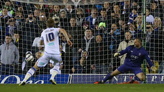 Luciano Becchio rounds off the scoring from the penalty spot